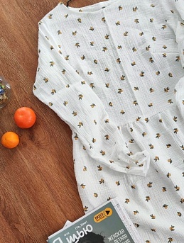 Платье из муслина "Абрикосики"