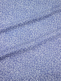 Штапель "Мелкая цветочная рябь на синей джинсе", ш.1.44м, вискоза-100%, 100гр/м.кв