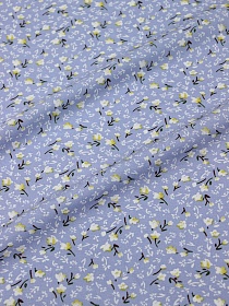 Штапель "Варенька" цв.пыльно-голубой с сиреневым оттенком, ш.1.42м, вискоза-100%, 90гр/м.кв