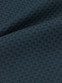 Вафельное премиум-полотно "Italy" цв.Темно-зеленая морская волна, ш.1.5м, хлопок-100%, 240гр/м.кв