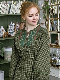 Платье из пестряди и импортного хлопка