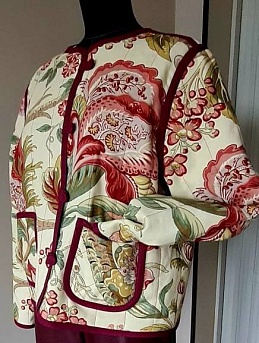 Двусторонний жакет из Интерьерного хлопка "Сказочная лиана"