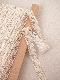 Кружево цв.суровый, ш.25мм, хлопок-100%, рис.079/3