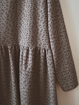 Платье с длинными рукавами из теплого хлопка