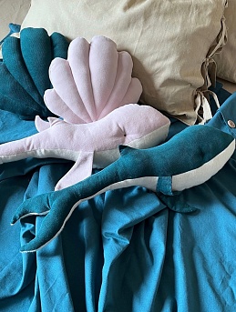 Интерьерные игрушки в морском стиле "Киты и Ракушки"*