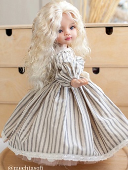 Роскошное платье из пестряди для куколки 