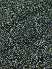 Импорт. хлопок "Россыпь розовых цветочков на темно-синем", ш.1.45м, хлопок-100%