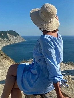 Платье с завязками из однотонного муслина