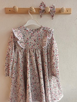 Детское платье из импортного хлопка "Полевой вьюнок"