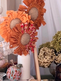 Подсолнухи декоративные из бязи*