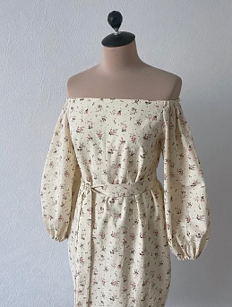 Платье из фактурного хлопка