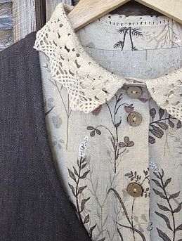 Платье из полульна "Летняя тишина" 