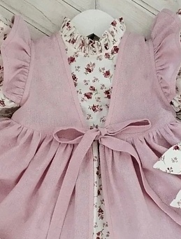 Детский сарафан с завязками из бязи