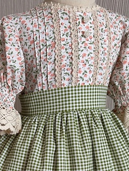 Юбочка из сатина "Мелкая клетка виши"