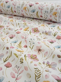 Ткань Дак/Duck "Летняя акварель", ш.1.8м, хлопок-65%, п/э-35%, 225гр/м.кв