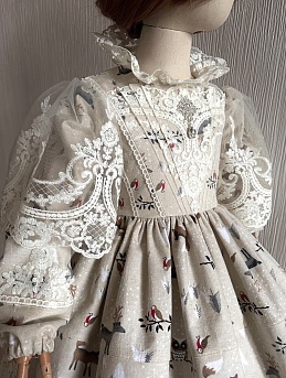 Новогоднее платье из теплого хлопка для ребенка 