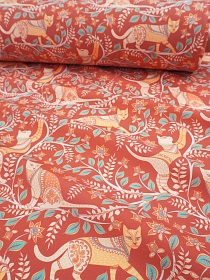 Перкаль Премиум (Digital) "Коты", ш.1.5м, хлопок-100%, 120гр/м.кв