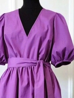 Платье из поплина "Темная Ежевика"