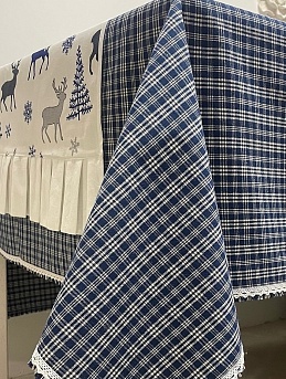 Столовый комплект: скатерть из пестряди и дорожка из рогожки